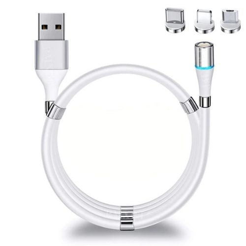 Self-Winding Magnetic Phone Charging Cable